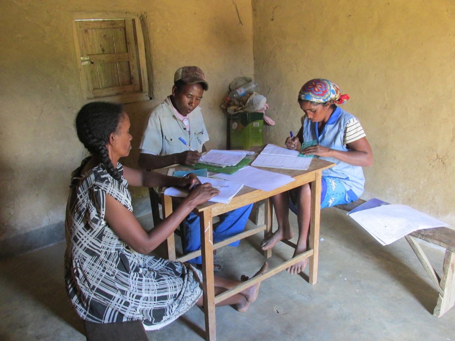 Mamelontsoa Staff member working on report