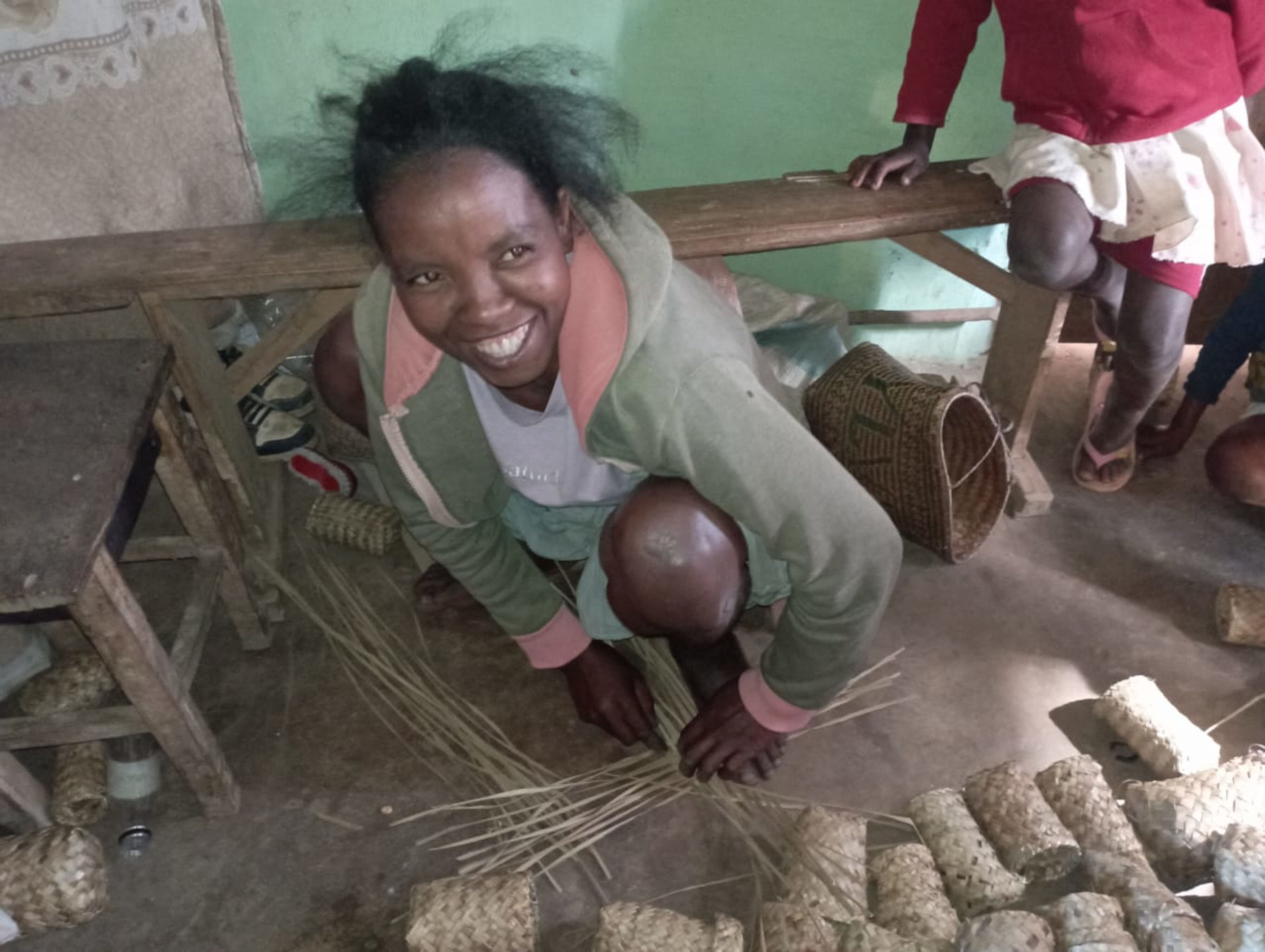 Woman weaving