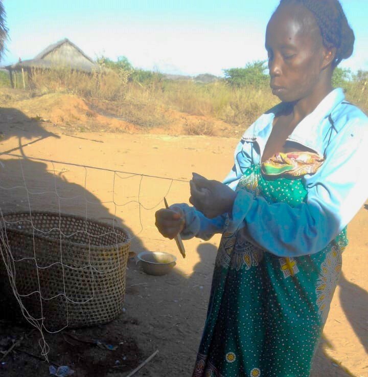 Women are employed to make fishing nets