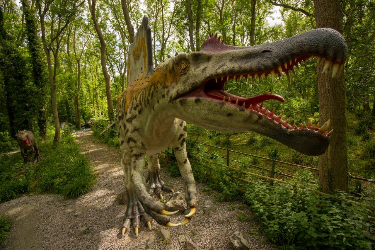 See the spine tinging Spinosaurus in Dinosaur Forest at Port Lympne Reserve c Port Lympne Reserve